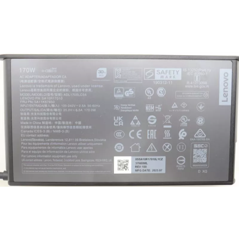 Lenovo 5A11K67850 alimentatore per interni 170 W nero