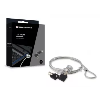 Conceptronic CNBSLOCK15 cavo di sicurezza argento 1,5 m
