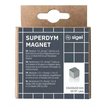 Magnete per bricolage cubo Sigel BA193 neodimio argento 10mm