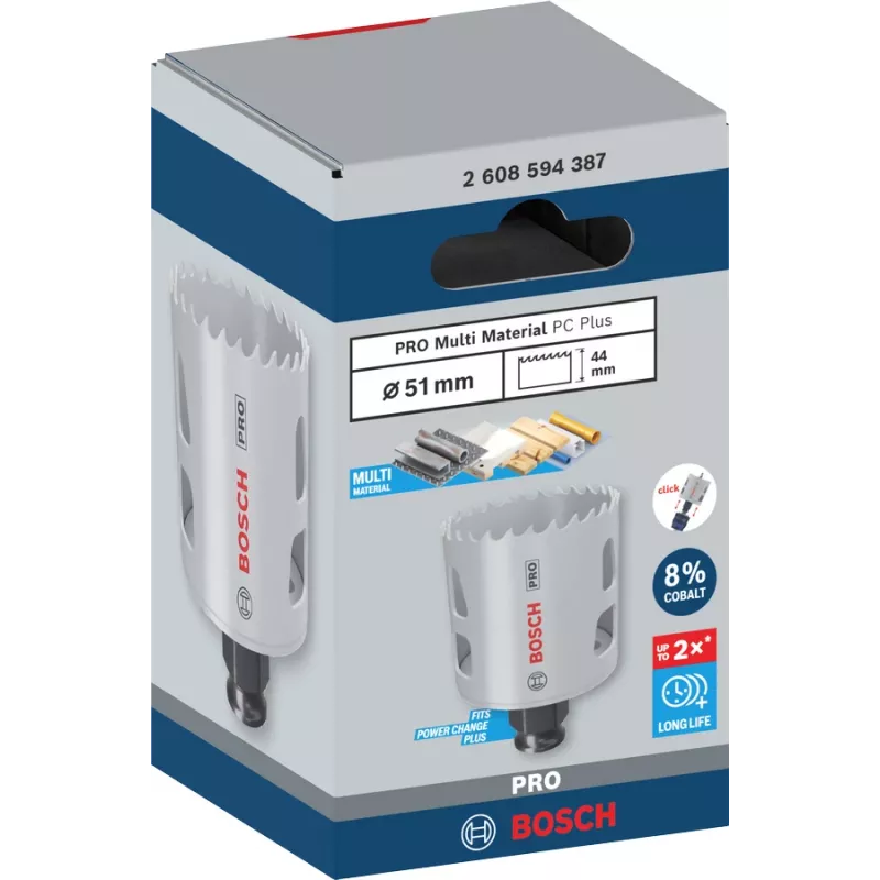 Bosch PRO Multi Material PC Plus 44/51 mm sega a tazza a foro singolo