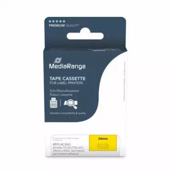 Nastro per stampante MediaRange MRBTZ651 nero 2,4 cm 8 m