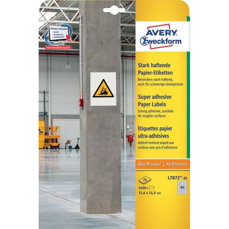 Etichetta adesiva rettangolare AVERY L7872-20