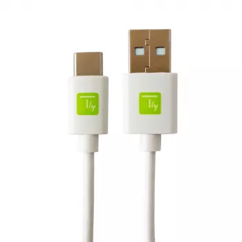 Techly ICOC MUSB20-CMAM10TW cavo USB USB 2.0 1 m USB A USB C bianco