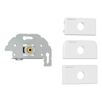 Placca con presa da 3,5 mm Kindermann 7456 000 511 bianco