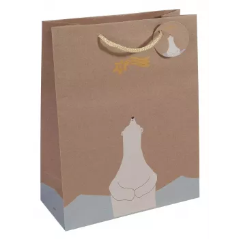 Sacchetto regalo Sigel GT049 marrone 260x120x330 mm