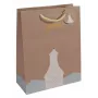 Sacchetto regalo Sigel GT049 marrone 260x120x330 mm