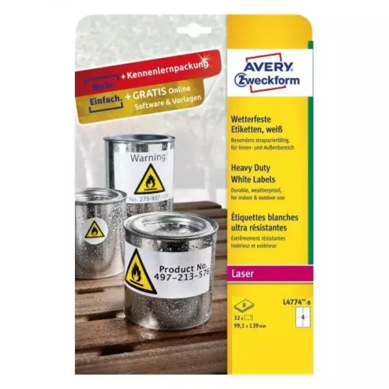 Etichette per stampa adesive Avery L4774-8