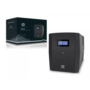 Conceptronic ZEUS 1200VA 720W UPS, presa IEC + Schuko, line-interactive, 1,2 kVA, 720 W, 220 V, 240 V, 220 V