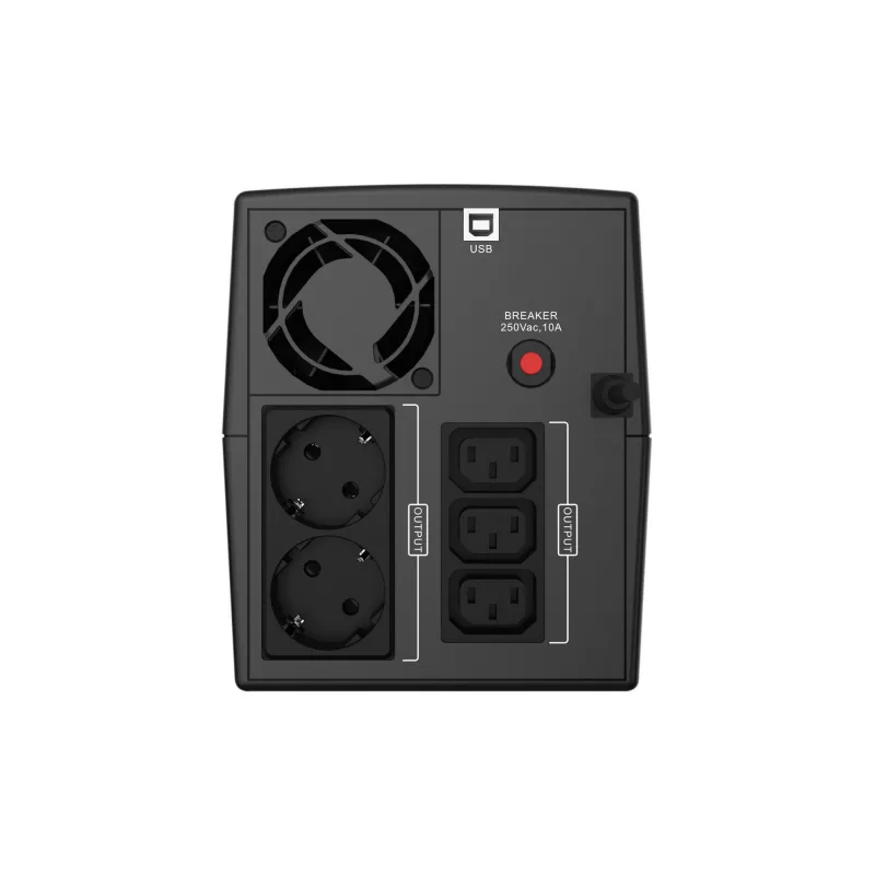 Conceptronic ZEUS 1200VA 720W UPS, presa IEC + Schuko, line-interactive, 1,2 kVA, 720 W, 220 V, 240 V, 220 V