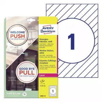Adesivi per finestre Avery L9003-10 autoadesivi bianco A4 10 pezzi