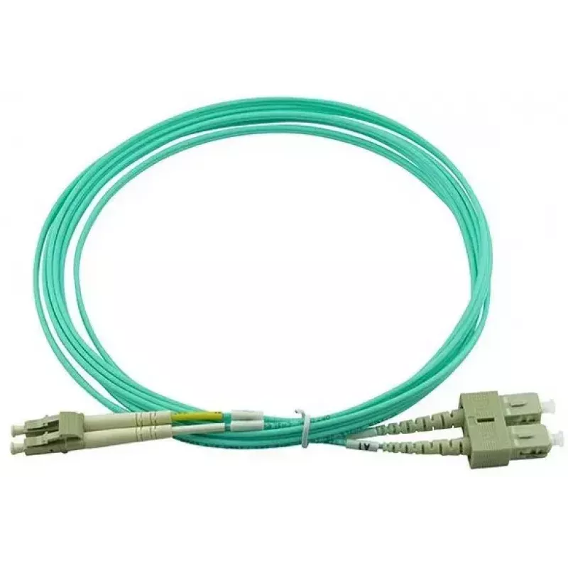 BlueOptics Cavo patch in fibra ottica LC-SC multimodale OM3 duplex, LC-UPC/SC-UPC, 2 m, beige (compatibile con Corning 055702K512000002M)