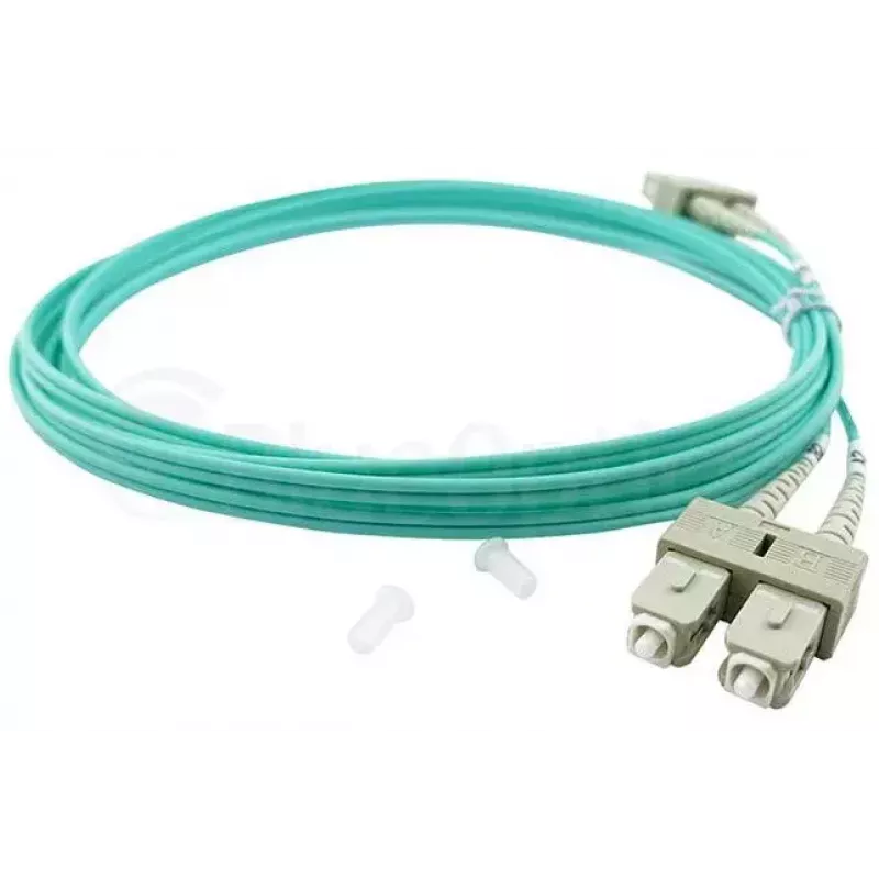 BlueOptics Cavo patch in fibra ottica LC-SC multimodale OM3 duplex, LC-UPC/SC-UPC, 2 m, beige (compatibile con Corning 055702K512000002M)