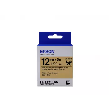 Epson Cartuccia etichetta Satin Ribbon LK-4KBK nero/oro 12mm (5m)