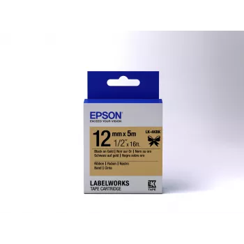 Epson Cartuccia etichetta Satin Ribbon LK-4KBK nero/oro 12mm (5m)