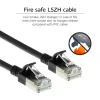 ACT nero 2 metri LSZH U/FTP CAT6A cavo patch slimline datacenter snagless con connettori RJ45