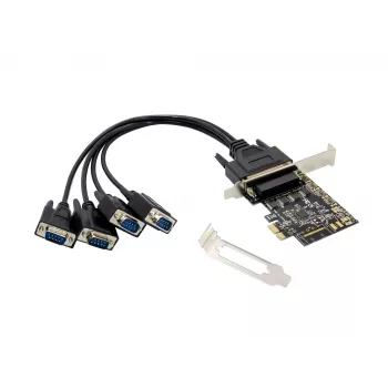 Conceptronic scheda PCIe seriale 4 porte DB9 RS232, PCIe, RS-232, PCIe 2.0, RS-232, nero, Cina