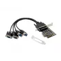 Conceptronic scheda PCIe seriale 4 porte DB9 RS232, PCIe, RS-232, PCIe 2.0, RS-232, nero, Cina