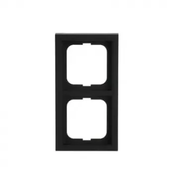 Cornice Busch-Jaeger 1722-885K, senza viti, termoplastica, nero, 80×151 mm, spessore 11 mm