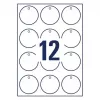 Etichetta non adesiva Avery T2004-10 120 pezzi Bianco Rotondo 6 cm
