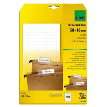 Etichetta per stampante non adesiva Sigel LP725