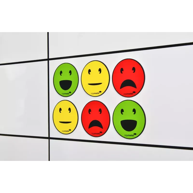 Magnete da lavagna Legamaster simbolo magnetico emoticon assortiti 50 mm 6 pz.