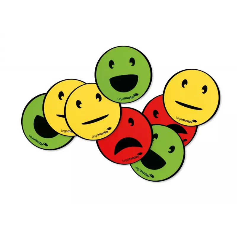 Magnete da lavagna Legamaster simbolo magnetico emoticon assortiti 50 mm 6 pz.