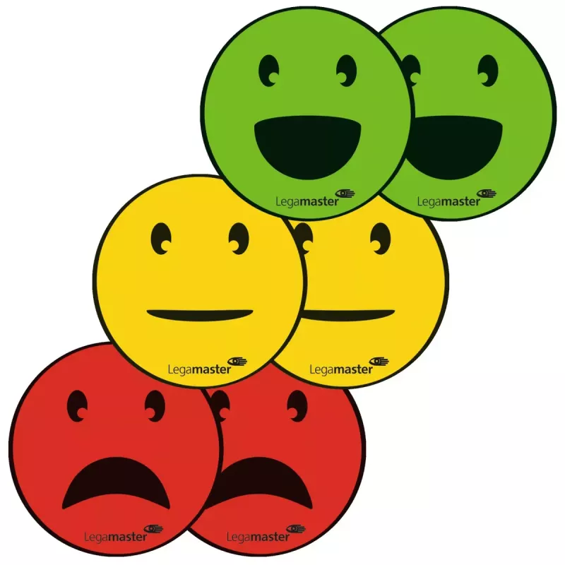 Magnete da lavagna Legamaster simbolo magnetico emoticon assortiti 50 mm 6 pz.