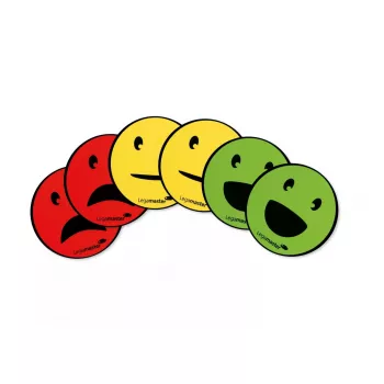 Magnete da lavagna Legamaster simbolo magnetico emoticon assortiti 50 mm 6 pz.