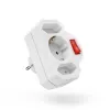 Hama 00223217 Adattatore per spina di alimentazione bianco