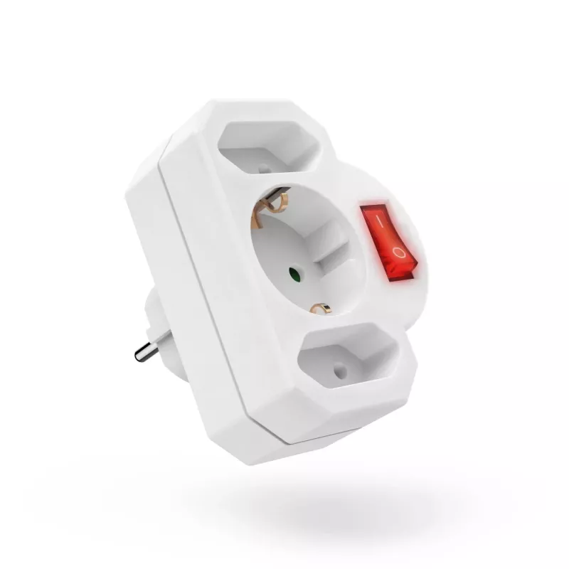 Hama 00223217 Adattatore per spina di alimentazione bianco