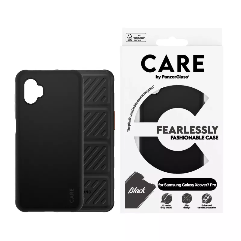 Custodia protettiva in TPU PanzerGlass per Samsung Galaxy Xcover7 Pro — nero