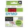 DYMO Authentic Etichette D1 | 24 mm x 7 m rotolo | Stampa nera su rosso | Etichette autoadesive per etichettatrici LabelManager