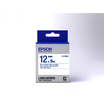 Epson Cartuccia etichetta Standard LK-4WLN blu/bianco 12mm (9m)