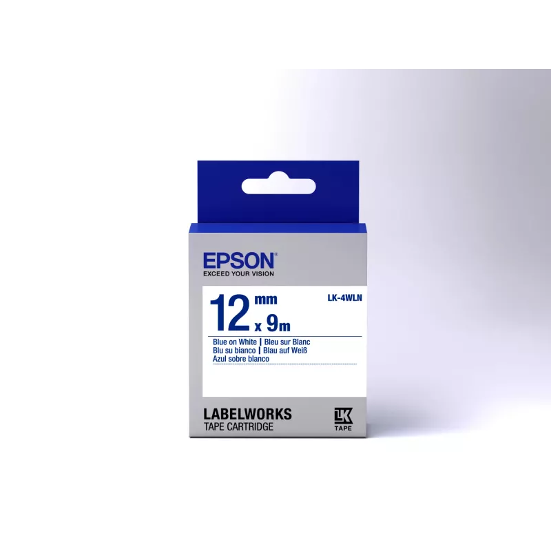 Epson Cartuccia etichetta Standard LK-4WLN blu/bianco 12mm (9m)