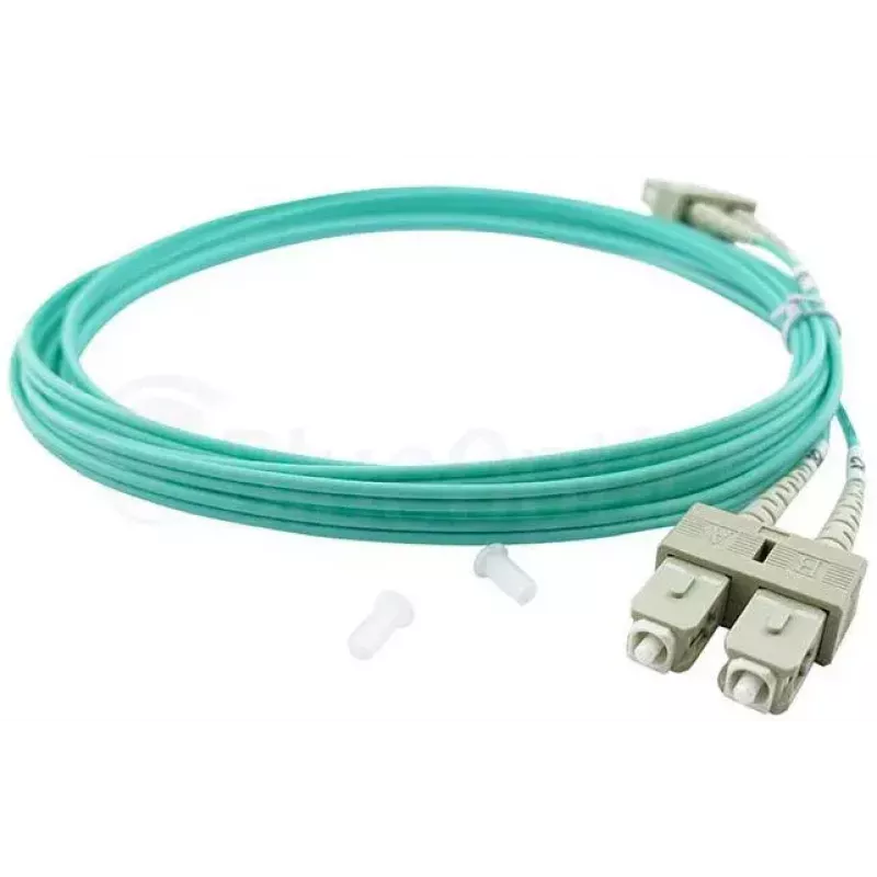 BlueOptics Cavo patch in fibra ottica LC-SC multimodale OM3 duplex, LC-UPC/SC-UPC, 5 m, beige (compatibile con Corning 055702K512000005M)