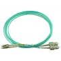 BlueOptics Cavo patch in fibra ottica LC-SC multimodale OM3 duplex, LC-UPC/SC-UPC, 5 m, beige (compatibile con Corning 055702K512000005M)