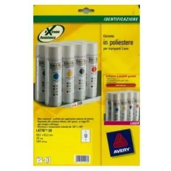 Etichetta per stampante Avery L4776-20 bianco