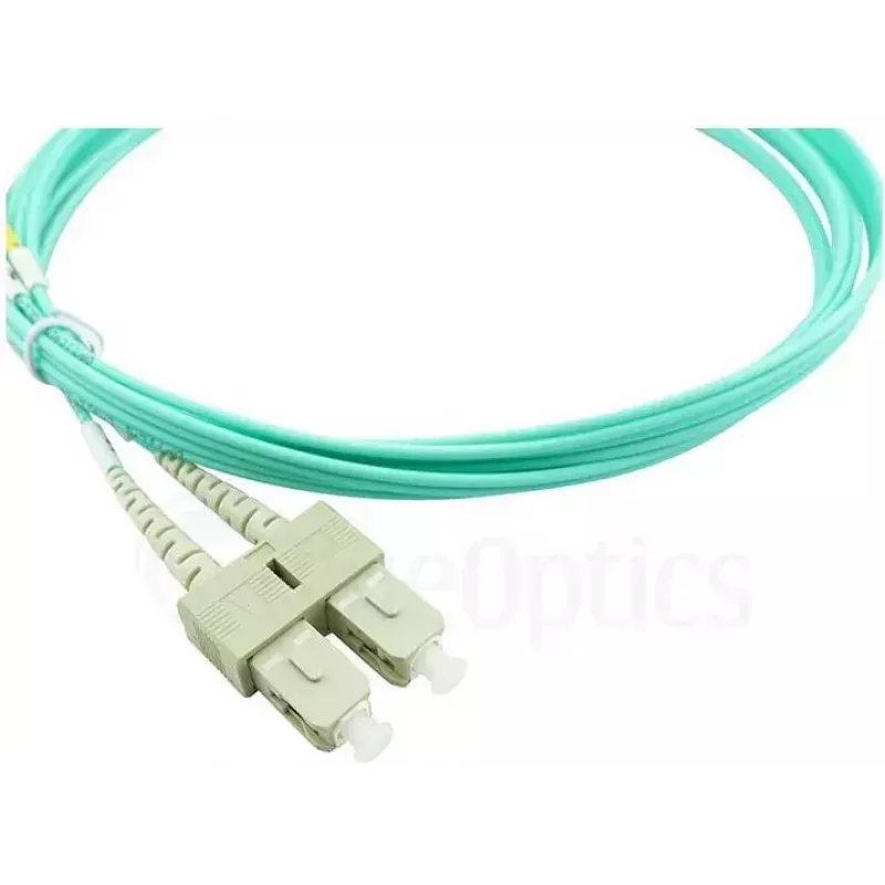 BlueOptics Cavo patch in fibra ottica LC-SC multimodale OM3 duplex, LC-UPC/SC-UPC, 10 m, beige (compatibile con Corning 055702K512000010M)