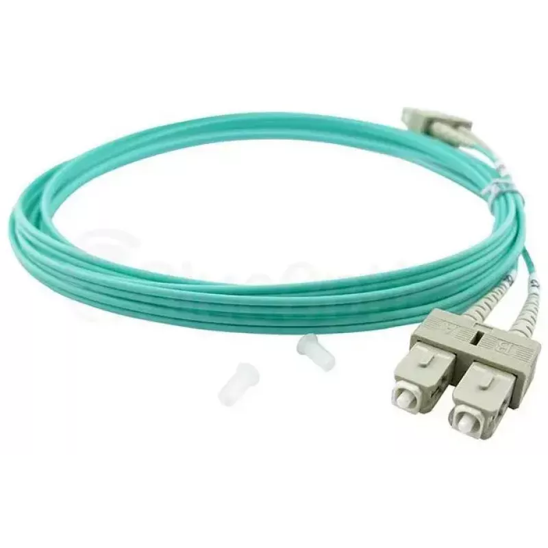 BlueOptics Cavo patch in fibra ottica LC-SC multimodale OM3 duplex, LC-UPC/SC-UPC, 10 m, beige (compatibile con Corning 055702K512000010M)