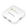 Techly hub USB 3.0 Super Speed 4 porte bianco IUSB3-HUB4-WH, USB 3.2 Gen 1 (3.1 Gen 1) Type-A, 5000 Mbit/s, bianco, 0,8 m, CE, RoHS, USB 2.0 USB 1.1