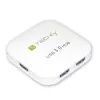 Techly hub USB 3.0 Super Speed 4 porte bianco IUSB3-HUB4-WH, USB 3.2 Gen 1 (3.1 Gen 1) Type-A, 5000 Mbit/s, bianco, 0,8 m, CE, RoHS, USB 2.0 USB 1.1
