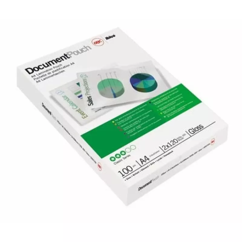 GBC pellicola per laminazione A4 80 micron, lucida, trasparente, A4, 0,08 mm, 100 pezzi