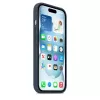 Custodia in silicone Apple iPhone 15 MagSafe Storm Blue