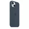 Custodia in silicone Apple iPhone 15 MagSafe Storm Blue