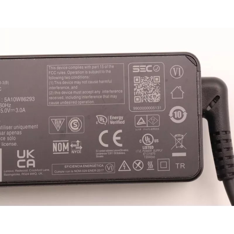 Lenovo 5A10W86293 alimentatore/inverter per interni 45 W nero