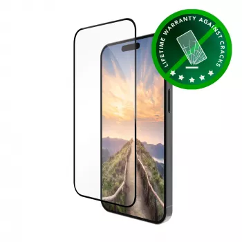 Protezione display dbramante1928 BULK ECO-SHIELD per iPhone 16, bordo nero