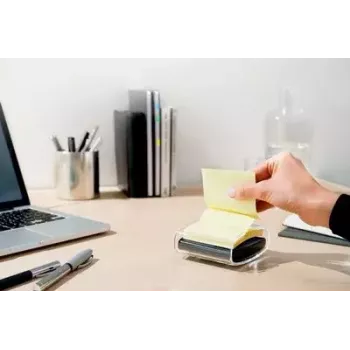 3M Post-it PRO-B1Y dispenser Z-Notes con 1 blocco (90 fogli), nero/giallo