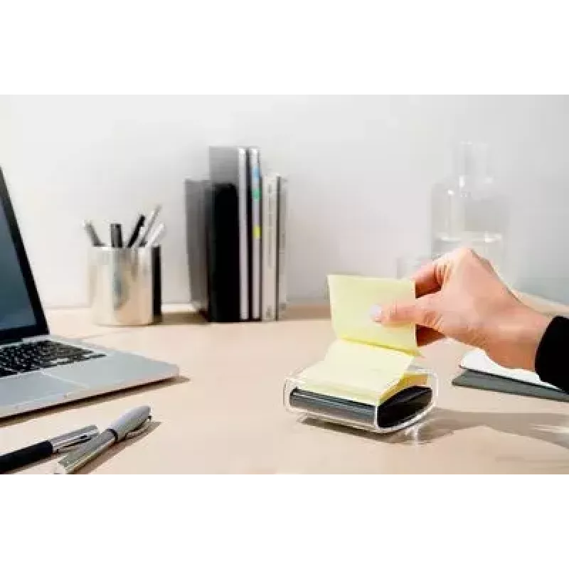 3M Post-it PRO-B1Y dispenser Z-Notes con 1 blocchetto (90 fogli), nero/giallo