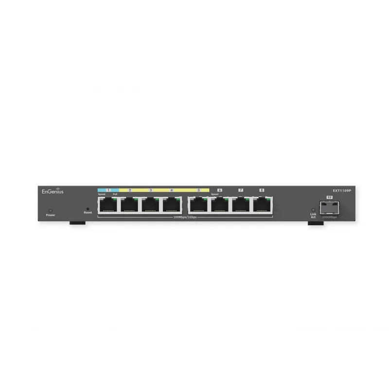 EnGenius switch gestito extender, intelligente, 9 porte GbE, af/at/bt, potenza PoE dipendente dalla potenza della porta PD