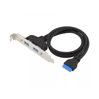 Conceptronic EMRICK11B connettore femmina 19 poli su connettore femmina dual USB-A adattatore USB 3.0